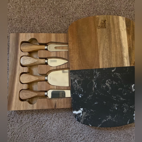 Leed’s Kitchen Leeds Cheese Board Cutting Set Charcuterie Wood